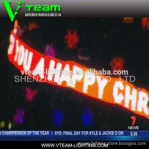 Energy saving full color HD LED video curtain screen pixel pitch55mm led mesh screen